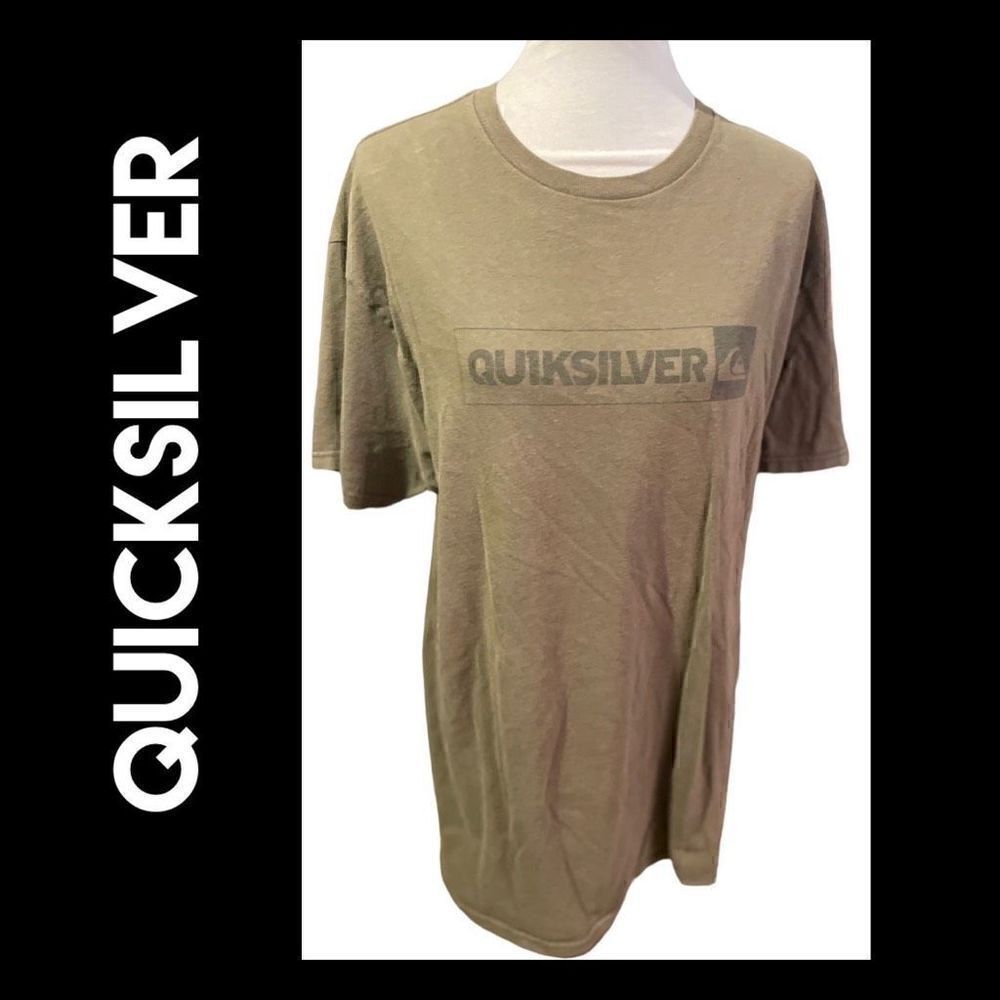 Quicksilver Men's Short Sleeve Crew Neck Pullover T-Shirt Army Green Size Large